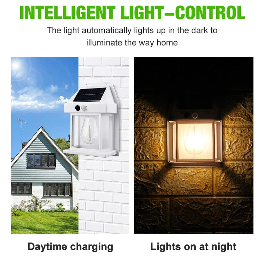 XIWANGFIR Outdoor Solar LED Bulbs Tungsten Wire Wall Light Garden Induction Lamp Garden Villa Night Light Lighting Waterproof