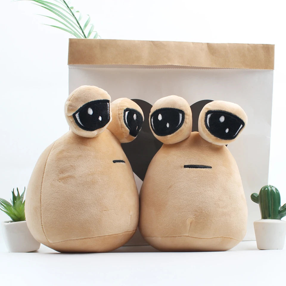 YUZHINUO All Ages Cute Beige Soft Plush Kawaii My Pet Alien Animal Pou Polyester Fabric Stuffed Animal Toys
