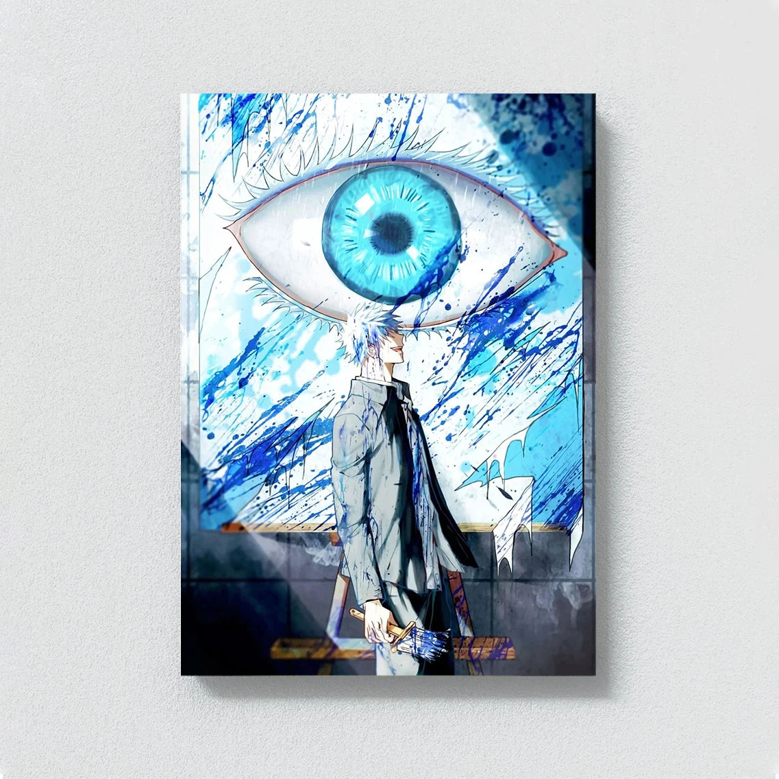 NULL Unframed Canvas Medium Watercolor Japanese Anime Jujutsu Kaisen Prints /Colors-Blue/Black/Multicolor/Purple/White/Red