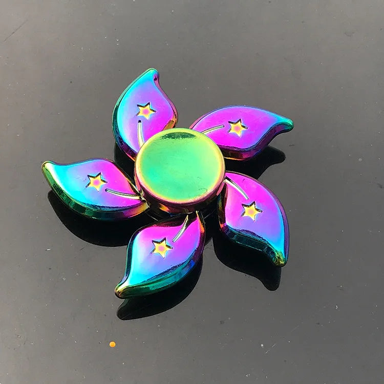 ZIRI Teen Adults Multicolor ABS Plastic-Metal Fidget Spinner Activity Toys/Ages: 13-18 Years Old + Older /Colors-Multicolor/Rainbow/Blue/Purple/Geometric/Pink/Gold