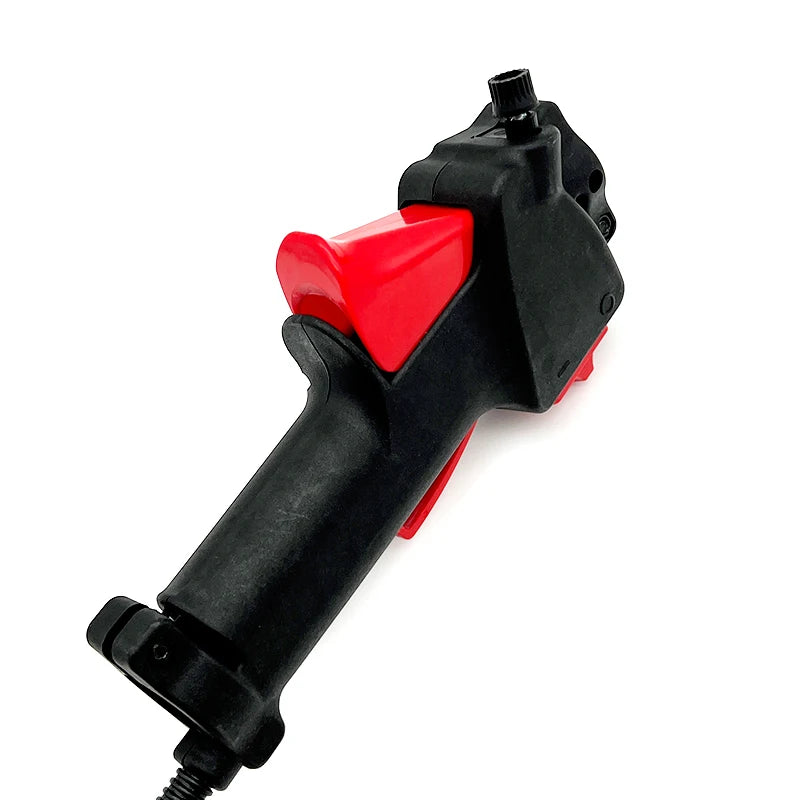 BESHONE GARDEN Plastic Black-Red Button Handle Switch Throttle Triggers Pole Saw Outdoor Power Equipment / Short Cable For High Branches For Pole Saw/Colors-Black/Red/Silver