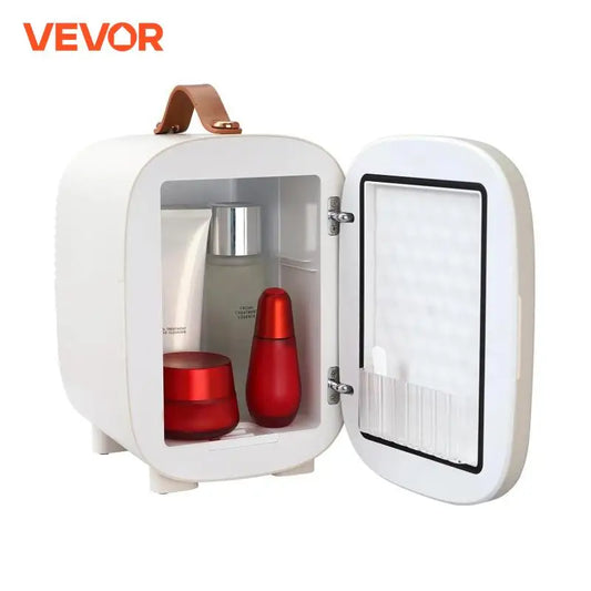 Vevor Mini White Portable Cold-Warm Mode Aluminum Lining Fridges/4-6 -12oz Cans/Only 4.08 lbs/ USB Power Cord