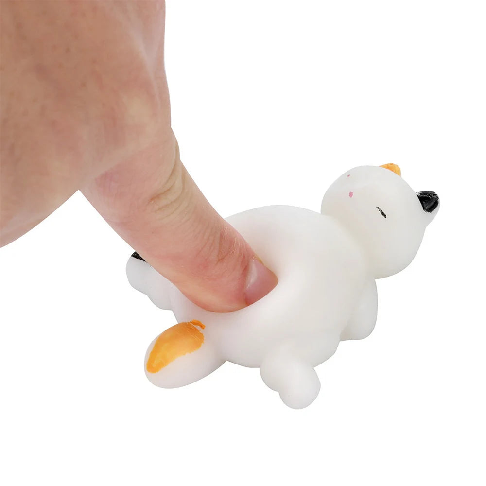 No-EN-Name-Null Kids Multicolor Mini Mochi Squishy Soft Cute Papa Pug Puppies-Cats-Pigs Animals Stretching Pinching Squeeze Plastic-Rubber Activity Toys /Colors-Brown/Black/Light Blue/Pink/White/Yellow/Multicolor/Ages: Over 6 Years Old-Adults