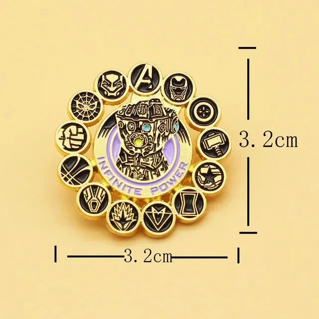 POTDEMIEL Marvel US TV-Movies Series Enamel Multicolor Cartoon Anime LOVERS Metal Alloy Imitation Brooches-Lapel Pins/Colors-Red/Yellow/Orange/Purple/Gold/White/Multicolor/Geometric/Animals