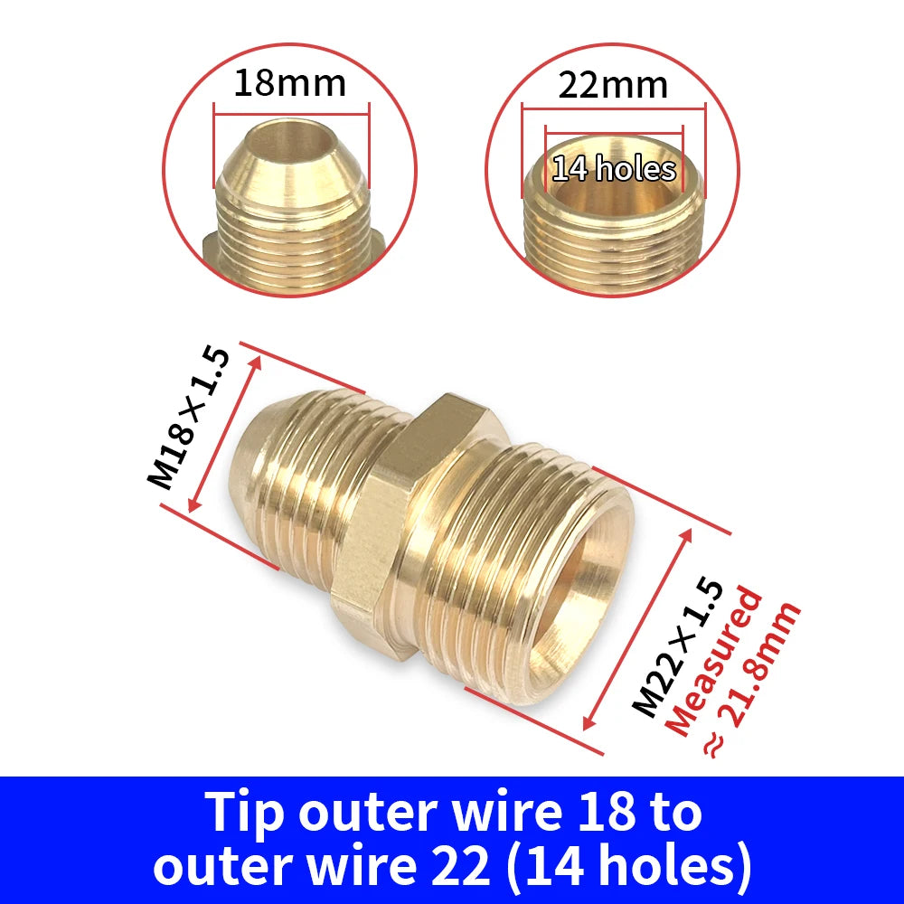 KAIKARAI Gold-Silver Brass Thread Connector Male-Female Adaptor Converter Joints High Pressure Washer Guns-Garden Hose Fittings