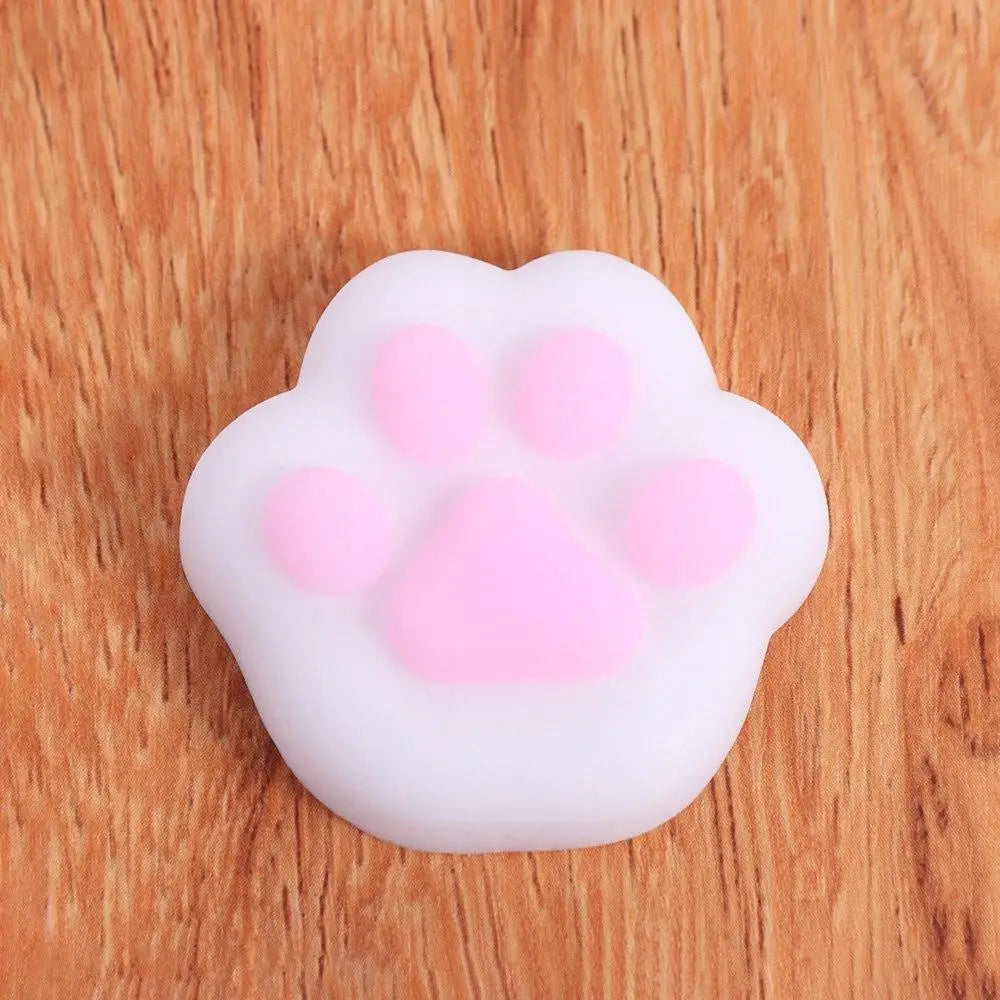 GOOTRADES Squeezable Stretchable Non-Toxic Synthetic TPR Silicone Mini Cute Adorable Animal Cat Paws Pinch Soft Fidget Activity Toys/Colors-Clear/Pink/Gray/White/Blue/Ages: 2-18 Years Old-Adults