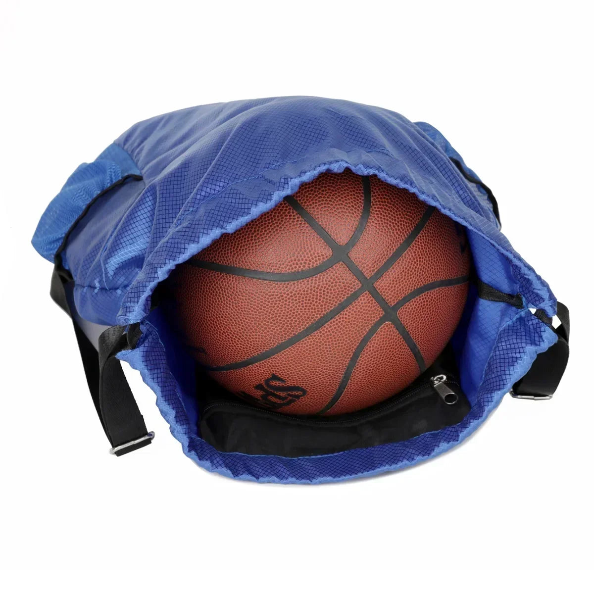 FANAN Outdoor Softback Blue Oxford Fabric Large Lightweight Polyester Lining Single Compartment Black Shoulder Straps-Handle External Double-Sided Pockets Single-Double Sports Drawstring Backpacks /Colors-Black/Blue/Yellow/Orange/Red