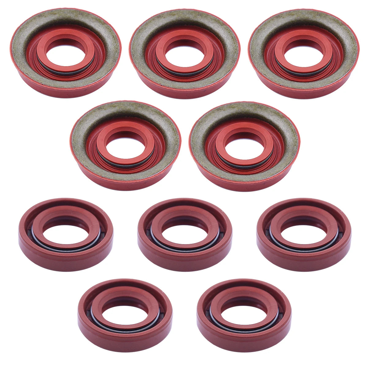 BESDUPA Small Petrol-Gas Powered Chainsaw Engine Motor Part Round Shaped Red-Brown-Black Oil Seal Kits Chainsaw Accessories