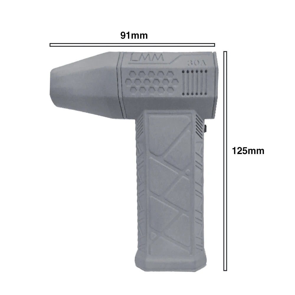 ISFRIDAY Mini Handheld Quiet Geometric Gray-Black Turbo Jet Air Flow Powerful High-Speed Blower Powered Hand Fans-Misters /Type-C Fast Charging Port