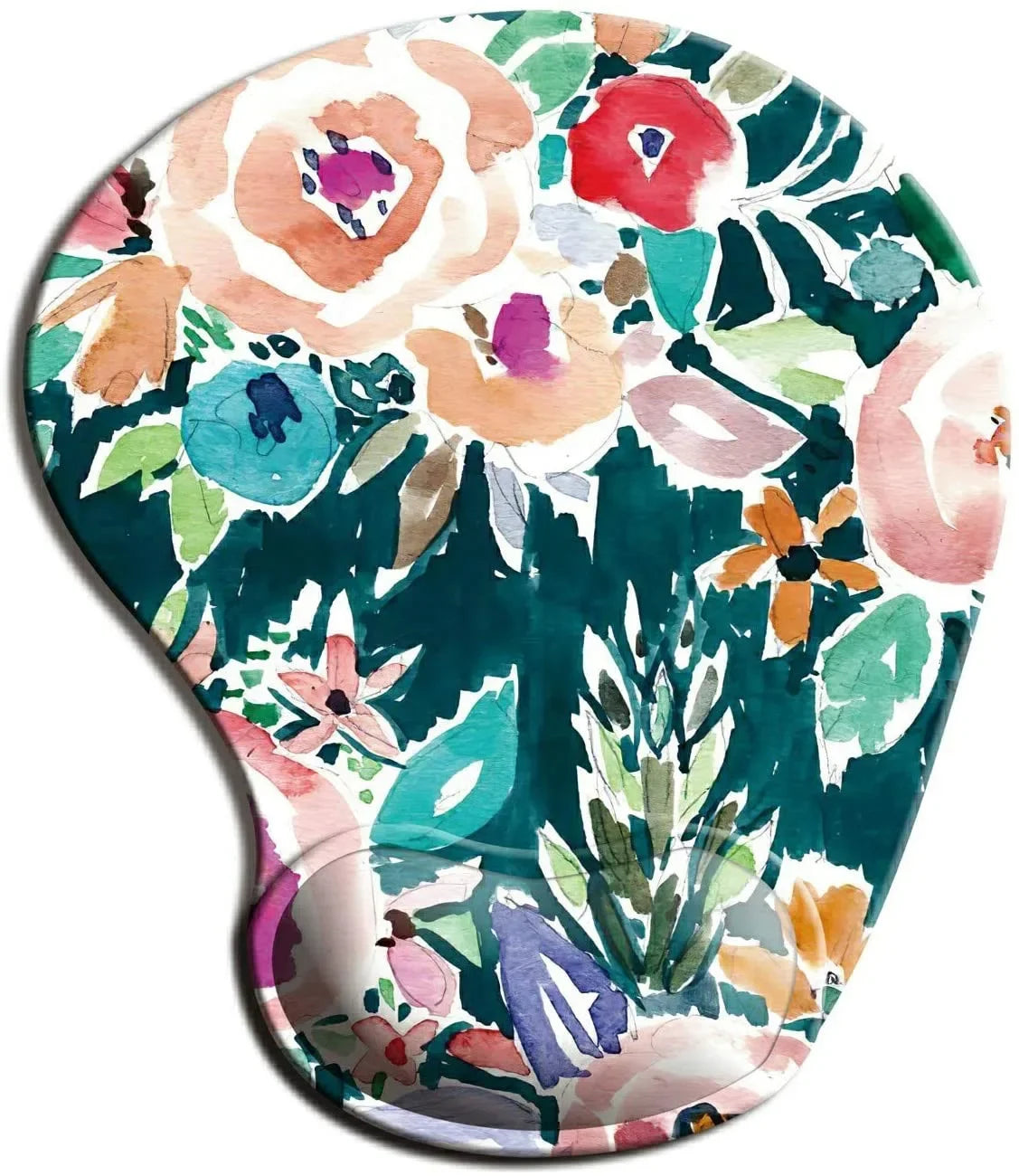 Custom Green Nature Floral Design Silica Gel Wrist Rest Support Non-Slip Rubber Base Computer Mouse Pads