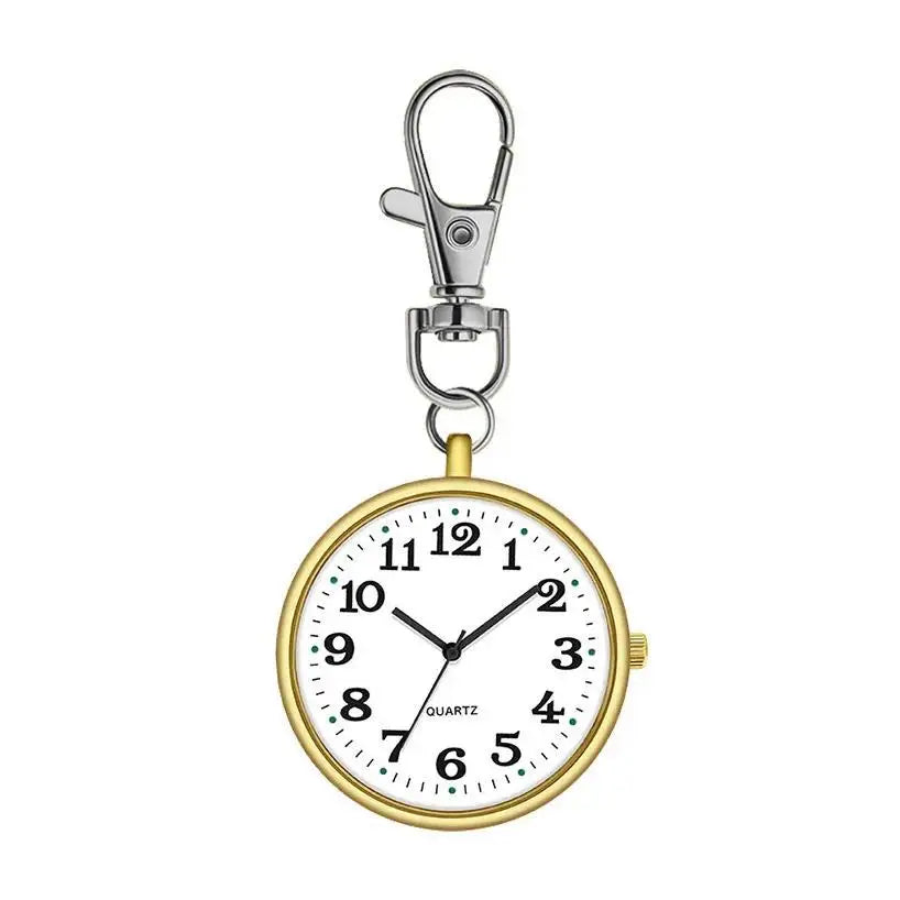 No-EN-Name-Null Antique Waterproof Quartz Glass Face Analog Display Silver Stainless Steel Metal Round Case Arabic Numeral Blue Plastic Covered Keychain Fob Pocket Watches/Colors-Black/White/Pink/Gold/Multicolor