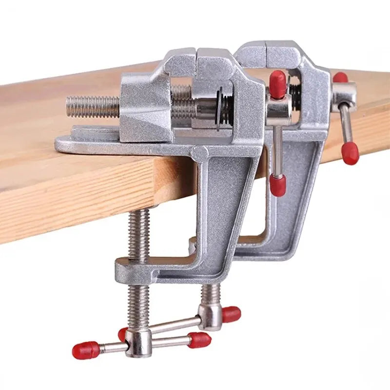 DTBD Mini Red-Gray-Silver Aluminum Alloy Steel Metal Screw Bench Vise Clamps/Colors-Red/Gray/Silver/Multicolor