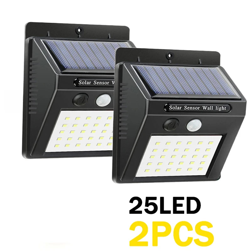 HEINAST Cool White LED Solar-Powered Black Plastic Body Dimmable 3 Light Modes Automatic Start Wireless Human Body Intelligent PIR Motion Sensor Light Waterproof Wall-Mounted Flood-Spot Lights/Colors-Black/White/Gray