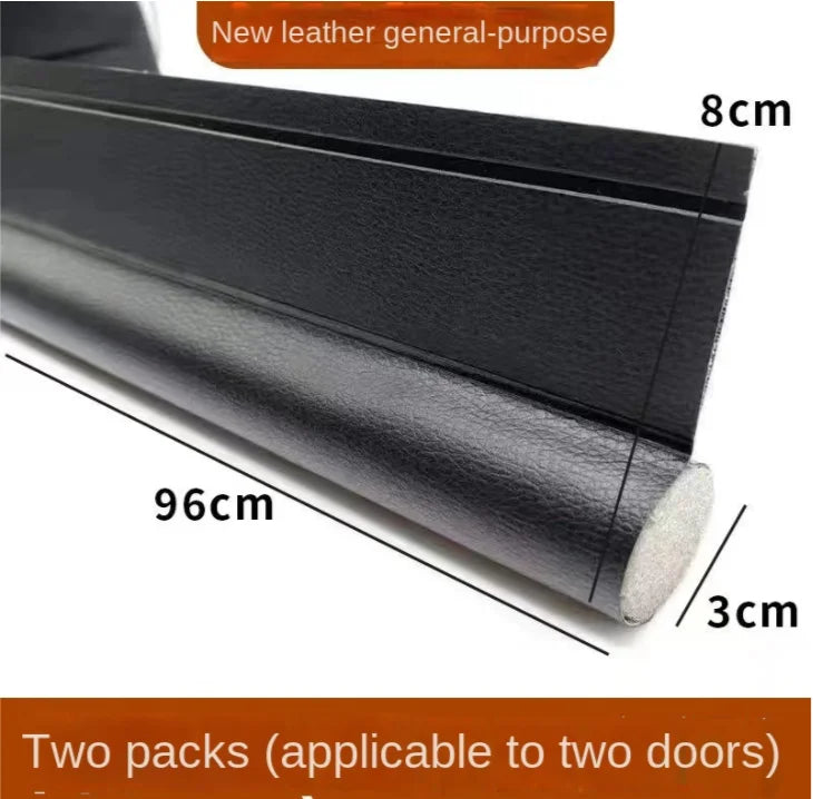 Non-Self-Adhesive Sound-Wind-Light-Bug Proof Cuttable Velcro PU Fabric Under Door Acoustic Round Foam Sealing Strips/Colors-Brown/Gray/Black/White