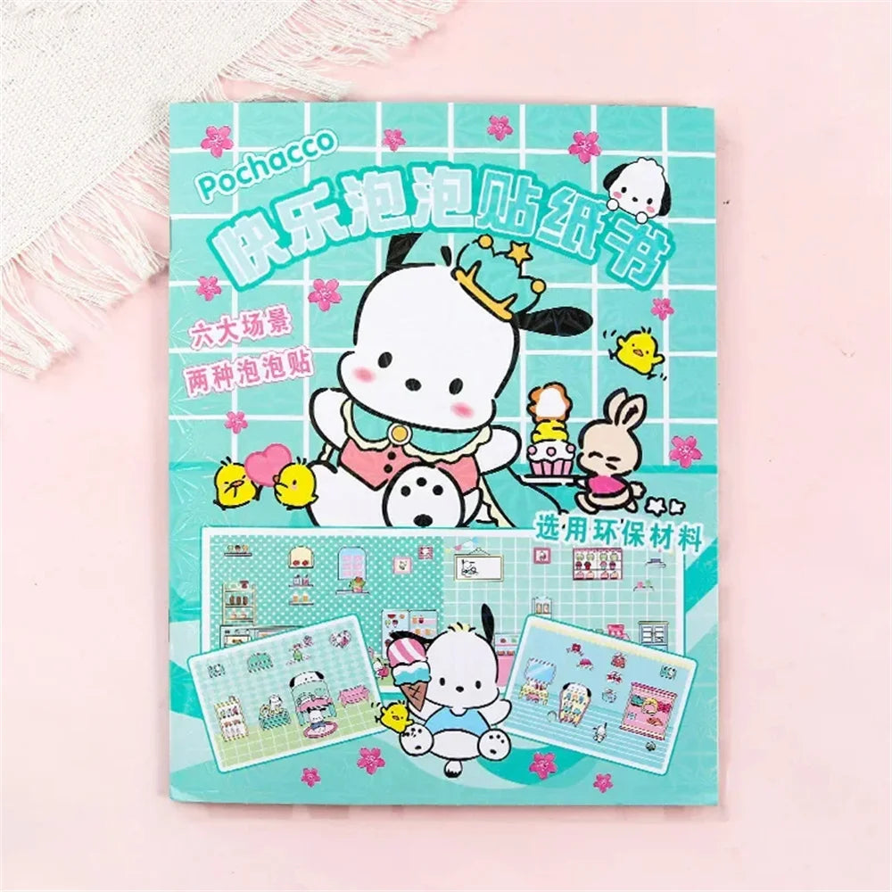 JOYTOP Kids 10 Styles Plastic Multicolor Cute Cartoon Sanrio Quiet Home Landscape Cardboard Sticker Books/Colors-Yellow/Pink/Pink/Purple/Blue/Multicolor/Ages: 3-14 Years Old-Older