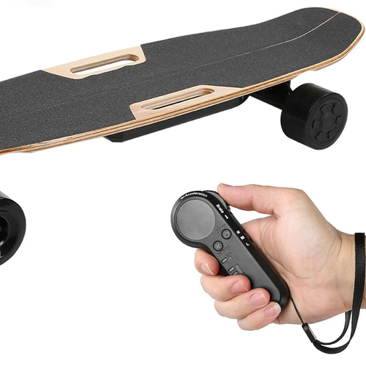 No-EN-Name-Null  Men Handheld Black Wireless Remote Control Four-Wheels-Electric Flat-Plate Wood Skateboards Electric Vehicle (EV) Parts-Accessories