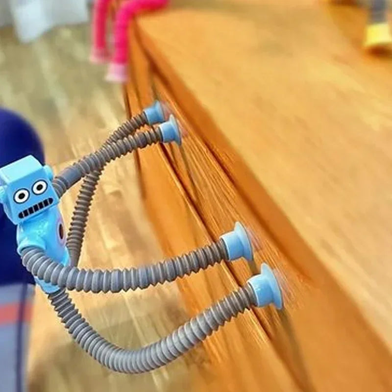SMHXIANGQIANJIN Kids Multicolor Plastic Telescopic Funny Robot Suction Cup Hands-Feet Expendable Arms-Legs Anxiety-Stress Relief Robotic Toys/Ages: 3-12  Years Old /Colors-Red/Blue/Purple/Yellow/Multicolor