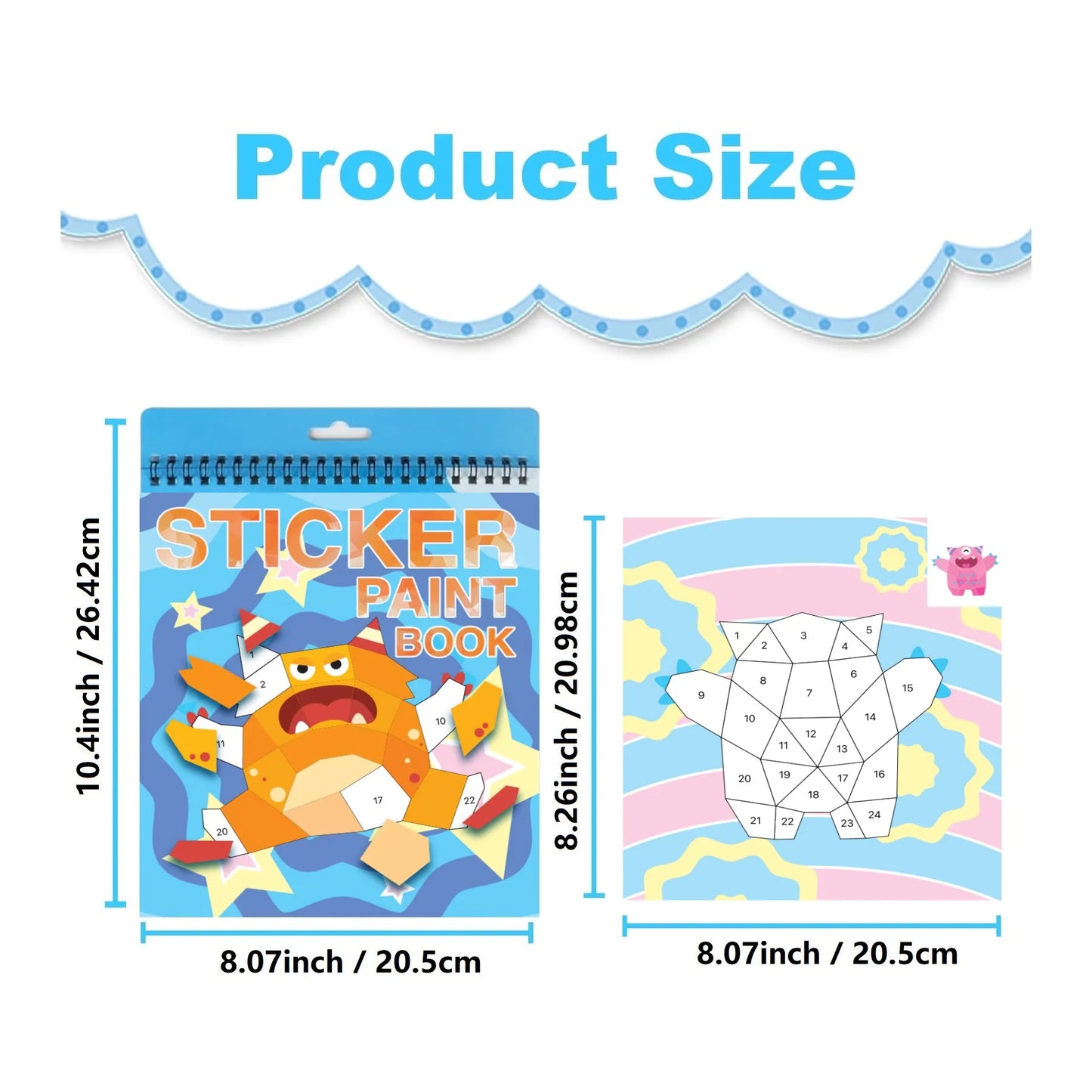 NULL Kids Multicolor Plastic-Cardboard Paper Unique Geometric Seven Different Animal Pictures Patterns Stickers Multicolor Paint By Numbers Brain Games Books Stickers-Stickers Machines/Ages 3-12 Years Old
