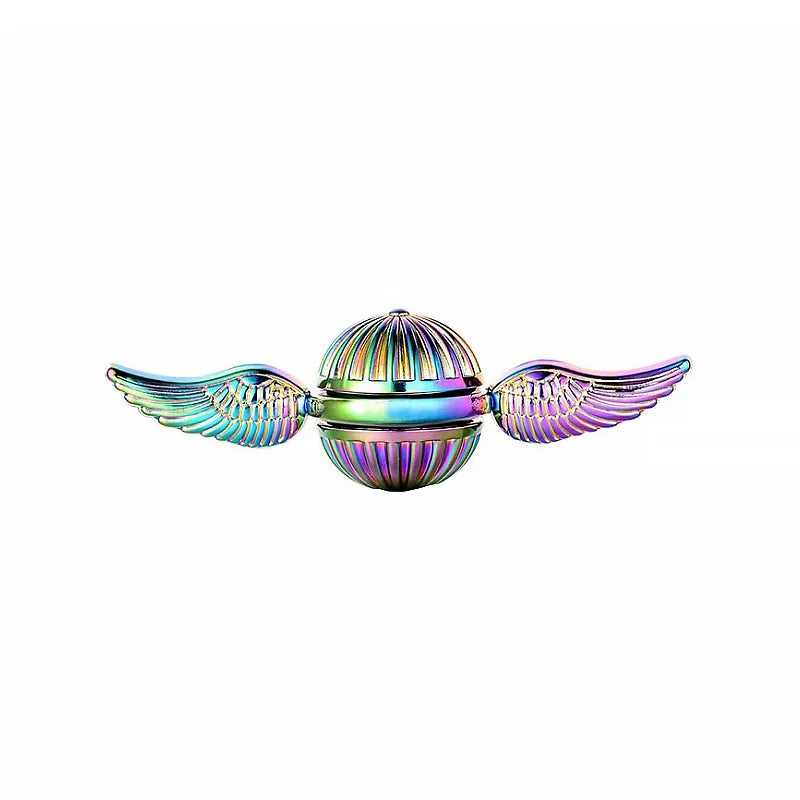 QUICK PUSH Kids Handheld Black Metal Alloy Fingertip Hand-Eye Balancing Gyroscope Fidget Anti-Stress Magic Spinning Tops/ Colors-Geometric/Gold/Bronze/Black/Multicolor/Ages: 13-18 Years Old-Adults
