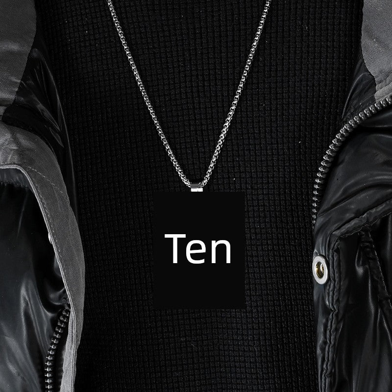 TAI LOVE YOU Adult Unisex Fine Imitation Titanium Steel Metal Black-Silver-Gold Colored Polished Glossy Cross Pendant Chain Necklaces
