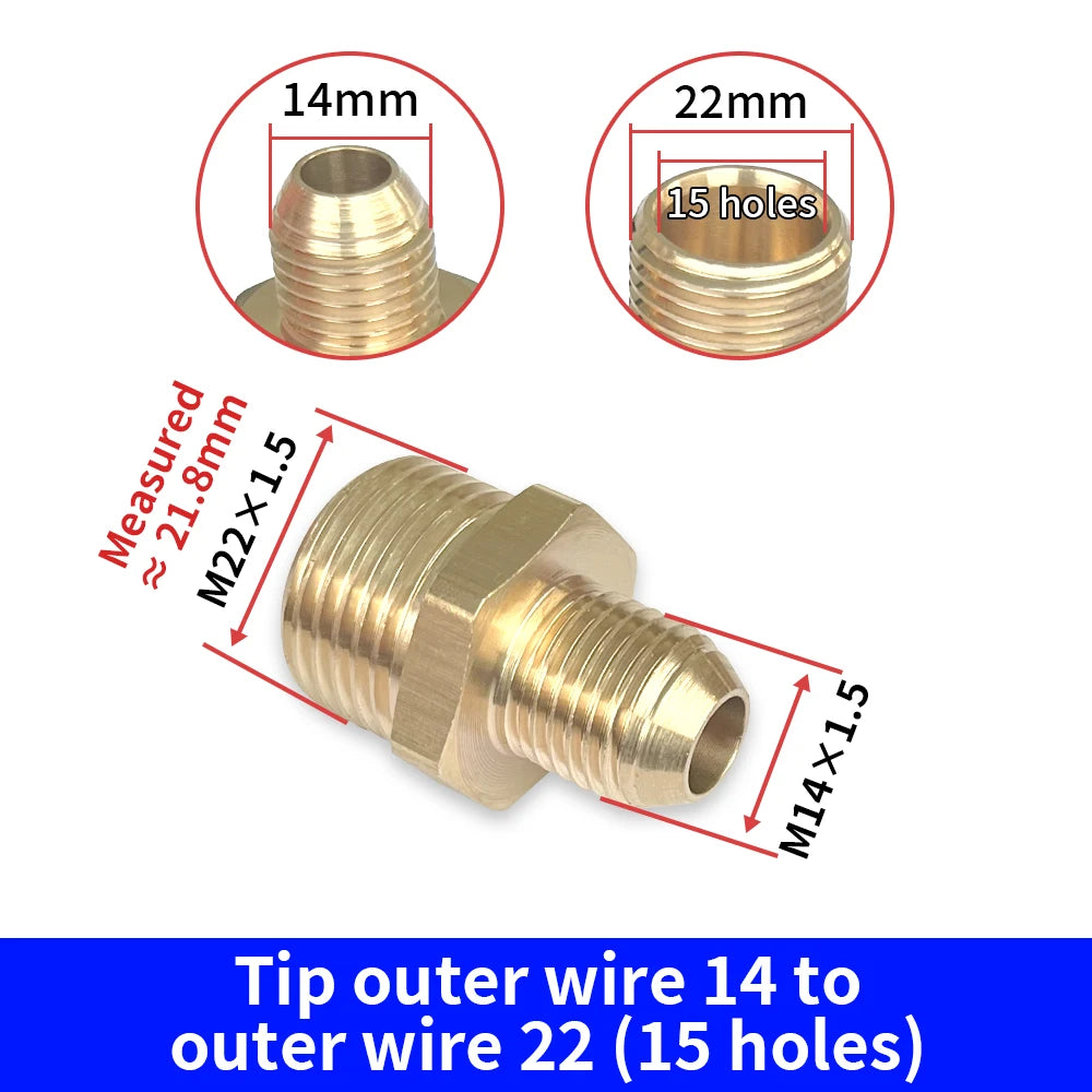 KAIKARAI Gold-Silver Brass Thread Connector Male-Female Adaptor Converter Joints High Pressure Washer Guns-Garden Hose Fittings