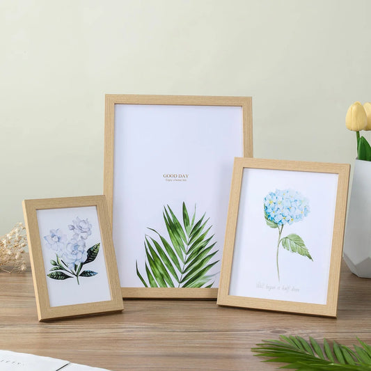Modern Rectangle Brown Wood Standing-Hanging Photo Frames/ Many Various Sizes: 5 x7 inch/5 x 9 inch/11 x 15 inch