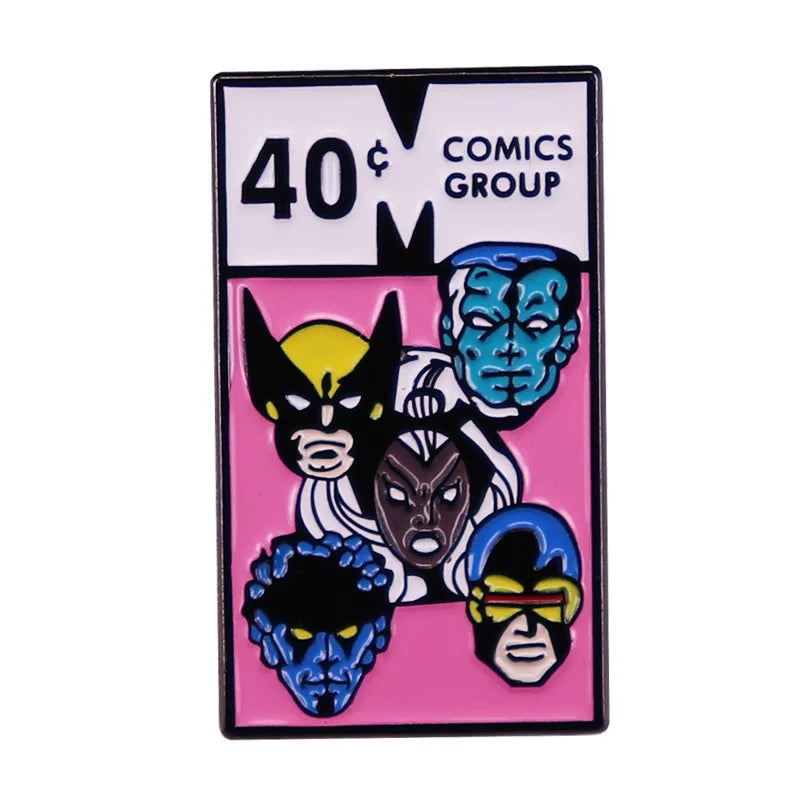 POTDEMIEL Marvel US TV-Movies Series Enamel Multicolor Cartoon Anime LOVERS Metal Alloy Imitation Brooches-Lapel Pins/Colors-Red/Yellow/Orange/Purple/Gold/White/Multicolor/Geometric/Animals