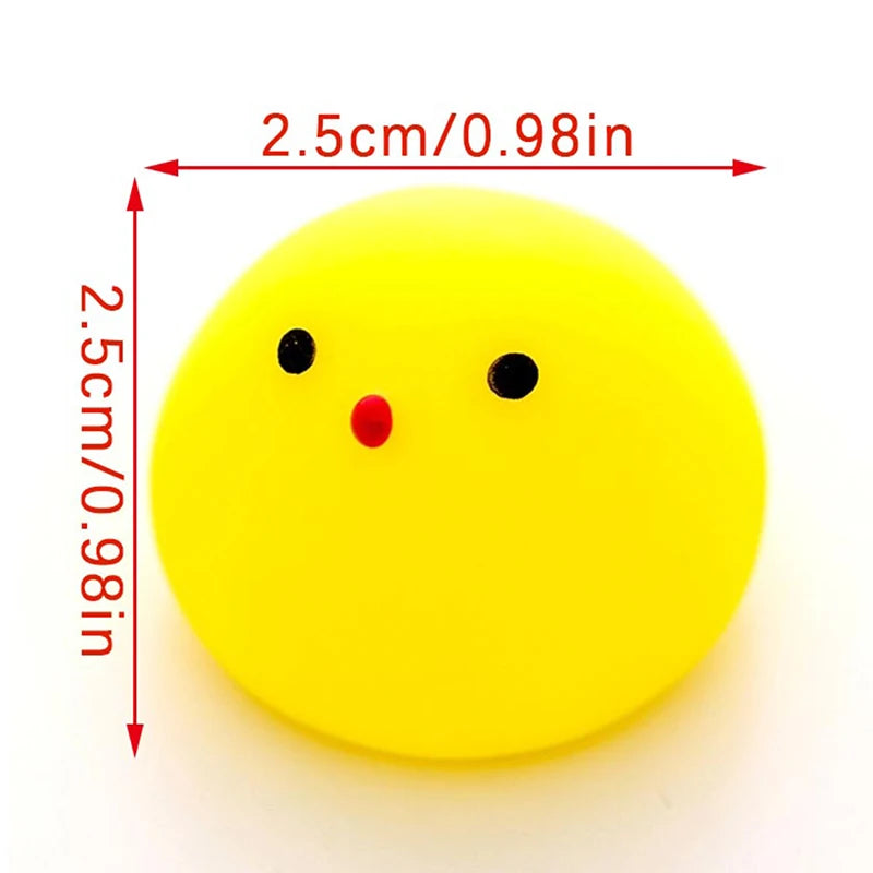 KITTENBABY All Ages Soft TPR Silicone-Rubber Cute Yellow-White Hamsters-Triangle Block Of Cheese In Paws Pinchable Stress-Reliever Squeeze Executive Toys/ Ages: 6 Years Old-Adults