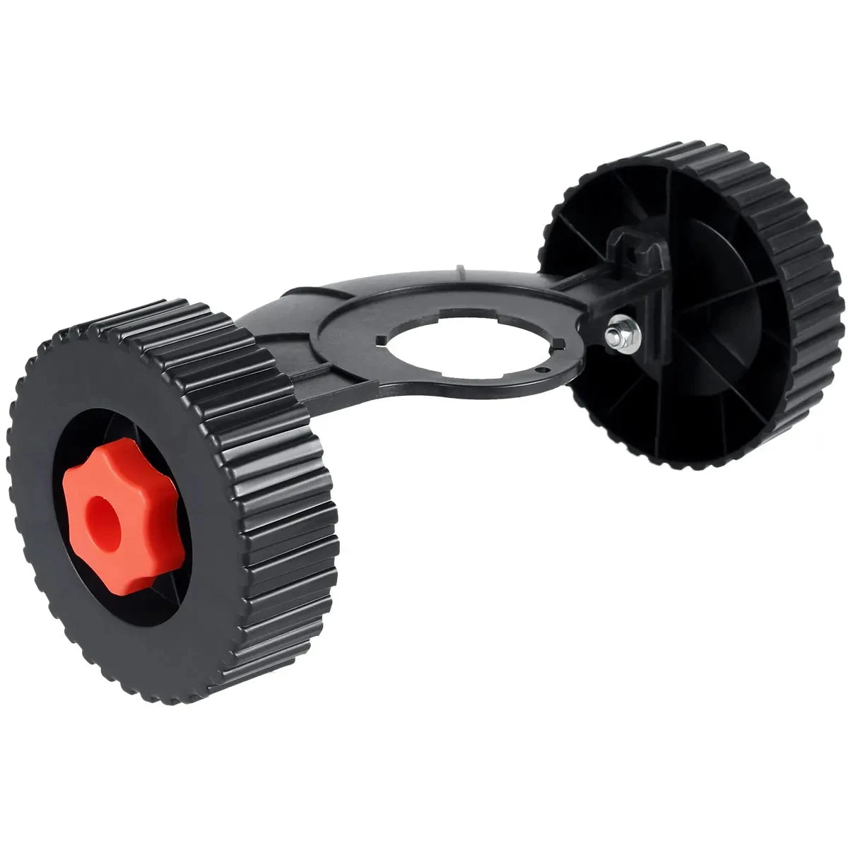 TOORISE Adjustable Height Weed-Grass Trimmers Black-Red Plastic Rollers Metal Support Wheels Weed Trimmer Accessories