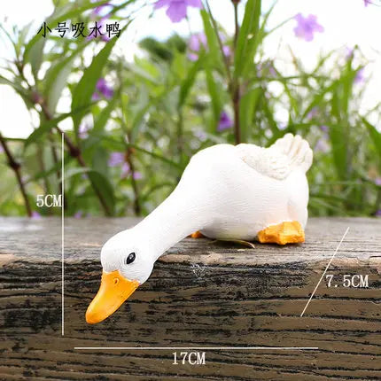 No-EN-Name-Null Outdoor White Realistic Resin White Goose Spraying Water Garden Sculptures/Colors-White/Brown/Yellow/Gray/Green/Black/Animal