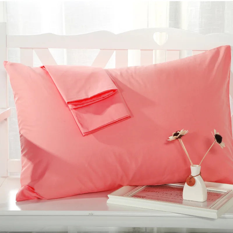 No-EN-Name-Null Modern Soft Strong Egyptian Cotton Silky Sateen Finish Red Rectangle Shaped Pillowcases/Queen-King Sizes/Colors-Red/Beige/White/Purple/Pink/Multicolor/400 Thread Count/Machine Wash/Tumble Dry/Traditional Closure