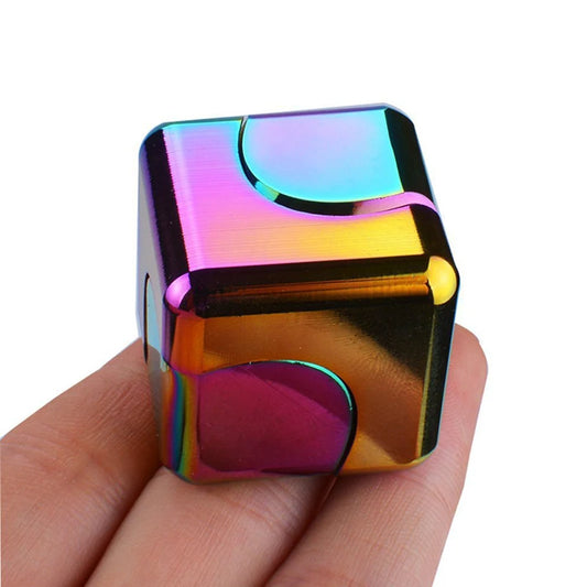 Square Metal Precision Eye-Hand Coordination Spinning Top Fidget Toys/Colors-Multicolor/Silver/Black/Ages: 13-18 + Years Old