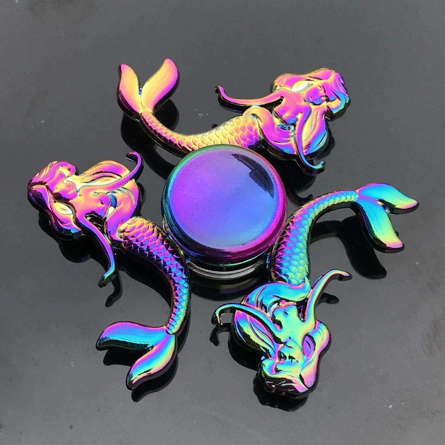 ZIRI Teen Adults Multicolor ABS Plastic-Metal Fidget Spinner Activity Toys/Ages: 13-18 Years Old + Older /Colors-Multicolor/Rainbow/Blue/Purple/Geometric/Pink/Gold