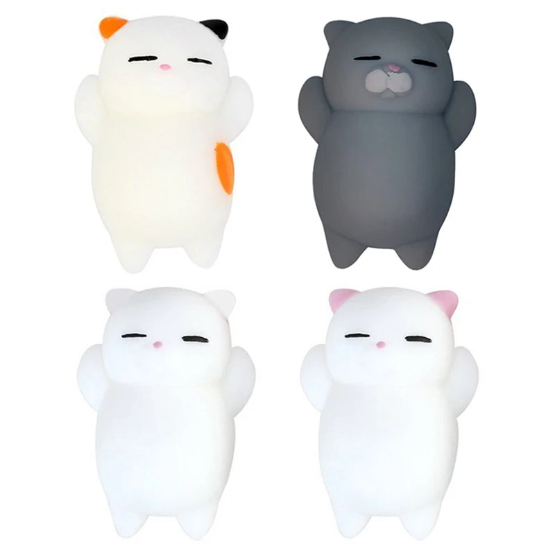 No-EN-Name-Null Kids Multicolor Mini Mochi Squishy Soft Cute Papa Pug Puppies-Cats-Pigs Animals Stretching Pinching Squeeze Plastic-Rubber Activity Toys /Colors-Brown/Black/Light Blue/Pink/White/Yellow/Multicolor/Ages: Over 6 Years Old-Adults