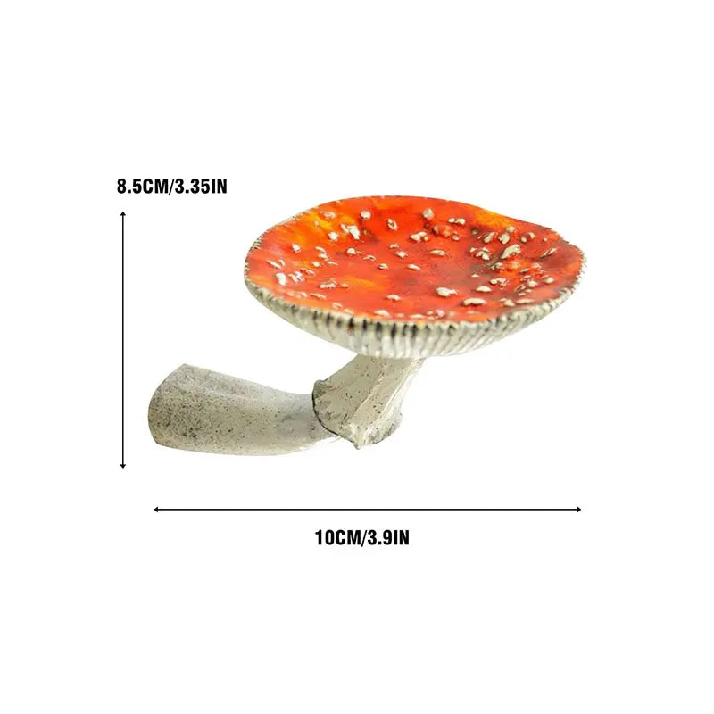 No-EN-Name-Null Modern Wall Mounted Unique Floating Shelves Red-White Amanita Mushroom Head-Stem-Cup Resin Candle Holder Trays/Colors-White/Red/Gray