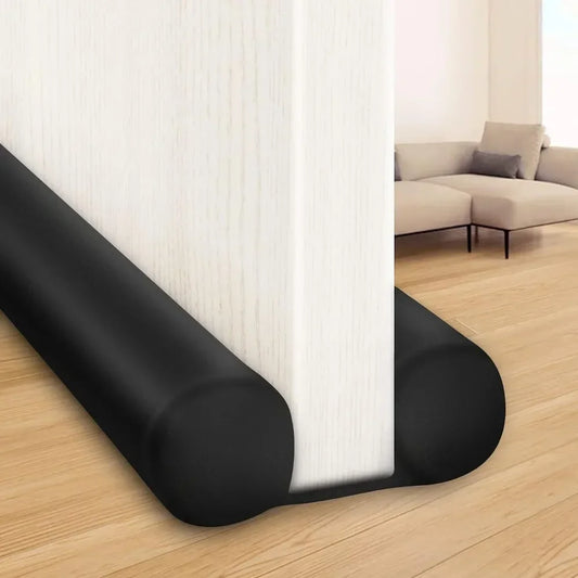 Large Oxford Cloth-Round Cuttable Form Under Door Draft Stoppers/Colors-Black/White/Gray/Washable-Removable Cover