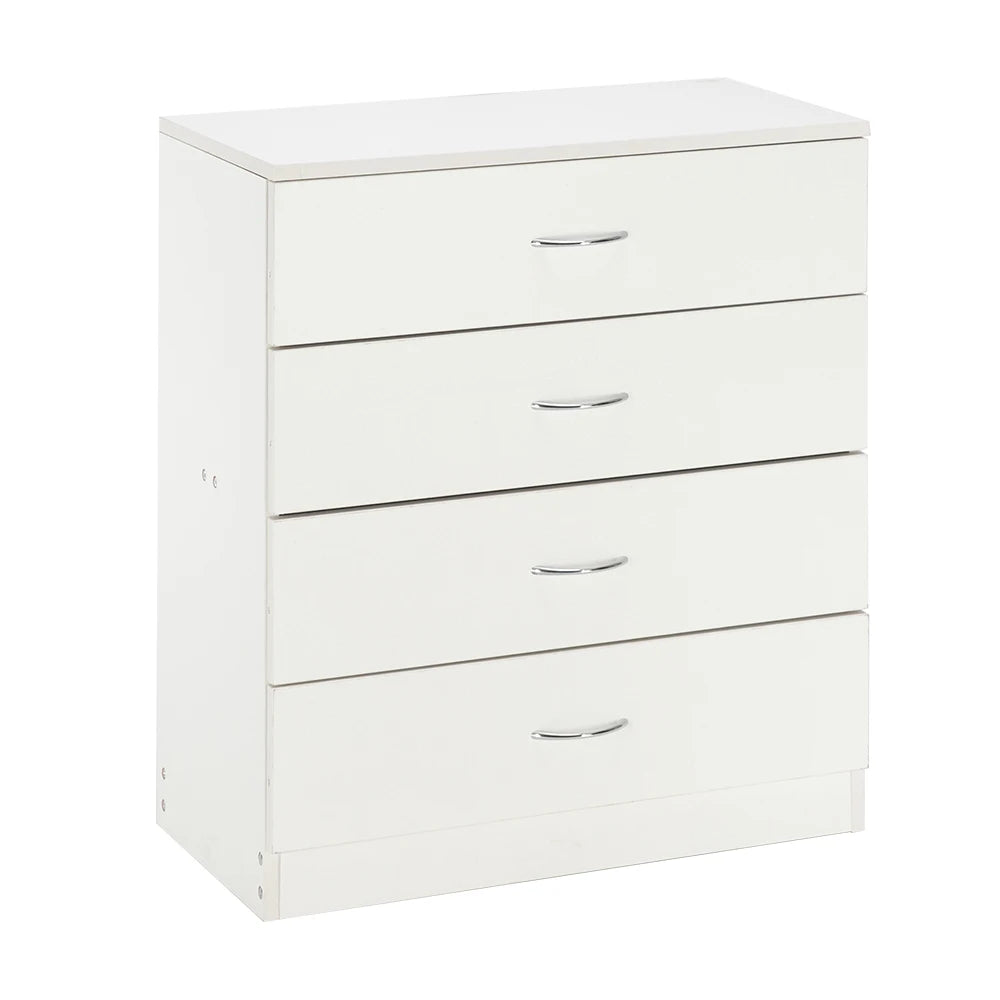 NULL  No-EN-Name-Null Indoor Modern White Rectangle Simple Four Drawers Wood P2 Grade Particle Board Storage Bedroom Dressers/Dimensions: (25.98 x 13 x 28.5)" / (66 x 33 x 72.5)cm (L x W x H)