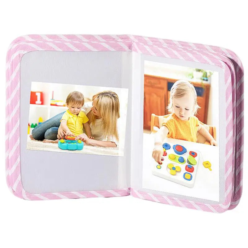 Babies Little Unicorn My First Year Of Growth Keepsake Photo Albums/Colors-Pink/Striped/Animals