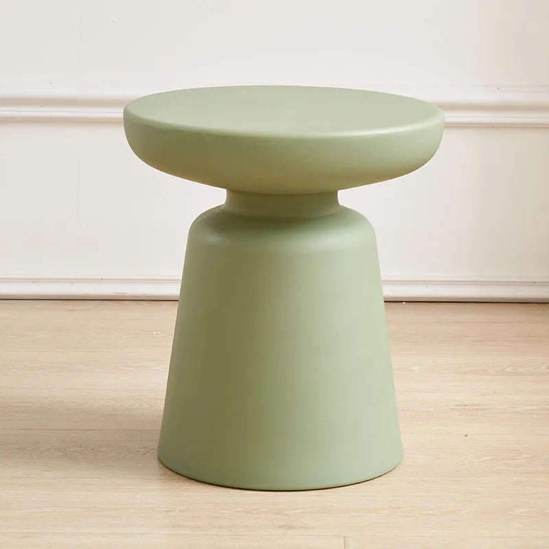 MODX Modern Black Round Shaped Low PP Wood Tea End Tables/Colors-Black/Light Gray/Yellow/Red/Green/Size: 44cm H x 39.5cm W