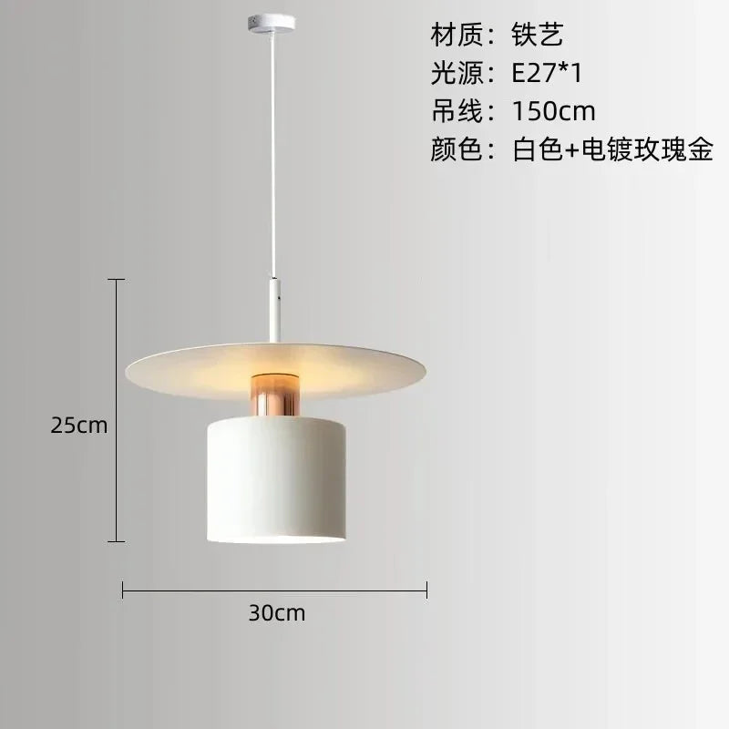 Modern Geometric LED Pendant Cord Hanging Ceiling Lights/Colors-Black/White/Bulb Not Included/ E27 Bulb Size