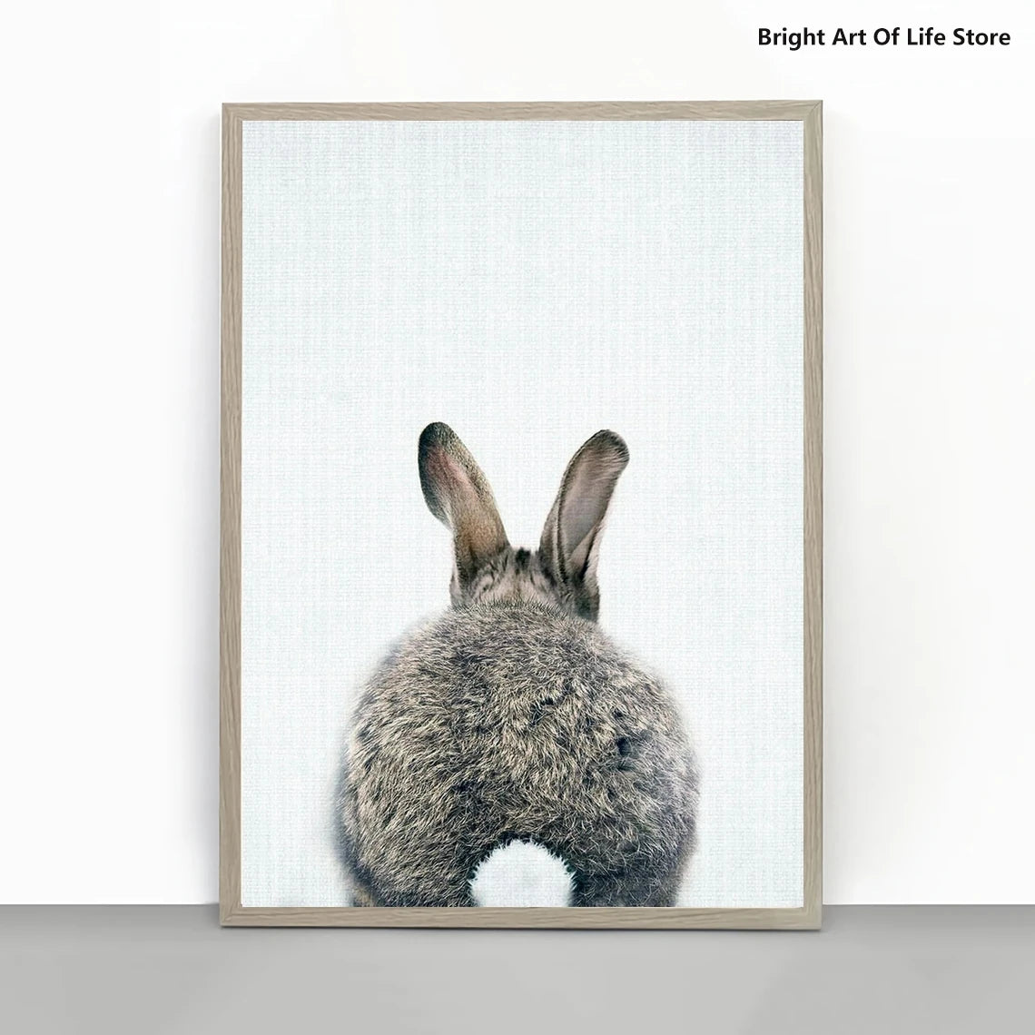 Unframed Waterproof Cotton Canvas Bunny Rabbit Animal Vertical-Rectangle Art Oil Print Posters