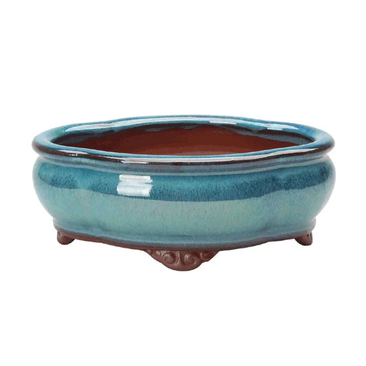No-EN-Name-Null Home Garden Multicolor Glazed Ceramic Rectangle Shaped Chinese Bonsai Flower Pots /Colors-Blue/Purple/Brown/Multicolor