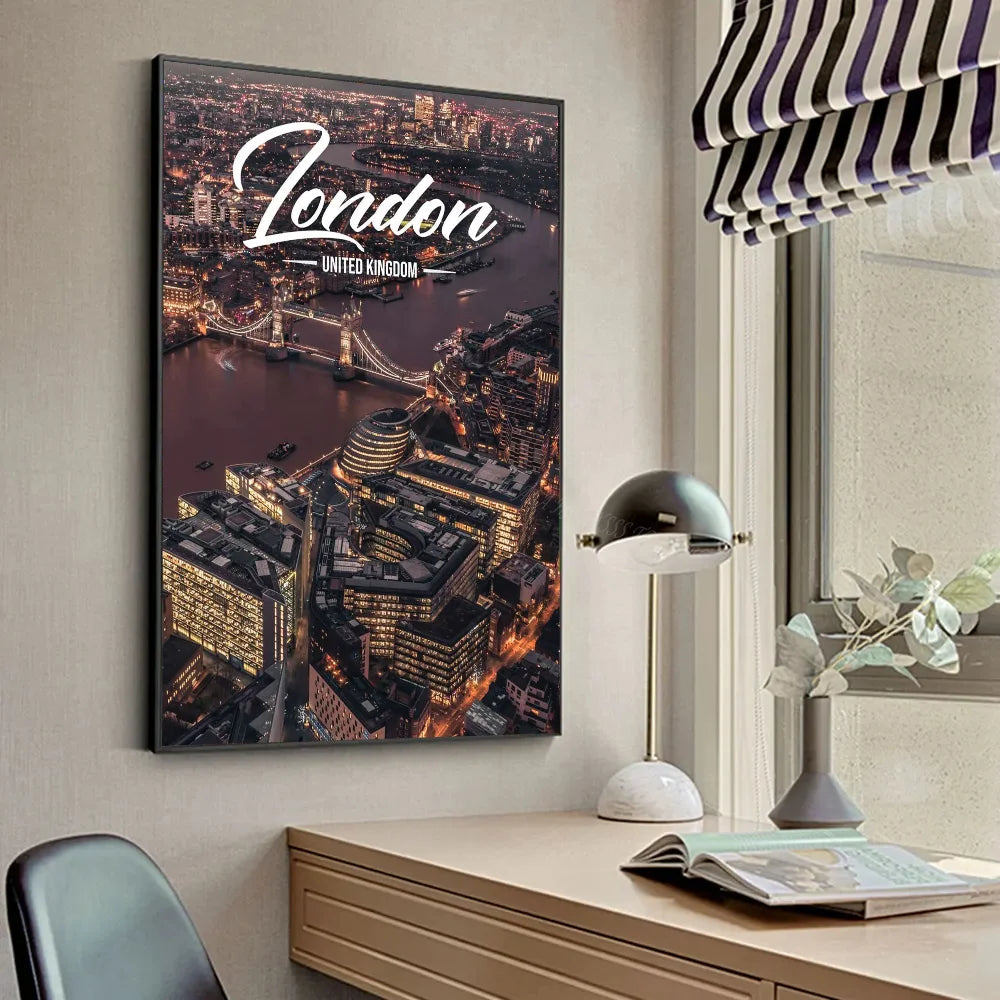 No-EN-Name-Null Modern HD Printed Unframed Different Style Customized Sizes Multicolor Famous Places Travel Cities-Kuala Lumpur-Dubai-Amsterdam-Lisbon-Wall Art Prints/Colors-Multicolor/Red/Black/Blue/Brown