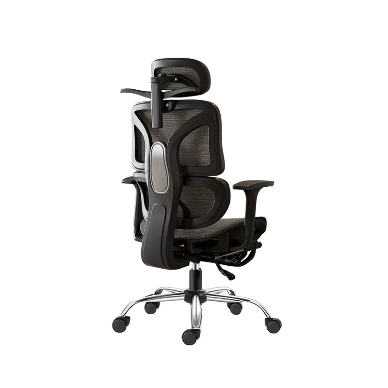 TOOKFUN Ergonomic 3D Adjustable Head Rest-Armrest Comfortable Nylon Mesh Fabric Lumbar Support Gaming-Office Chairs/ Colors-Black, Gray/4 Wheels