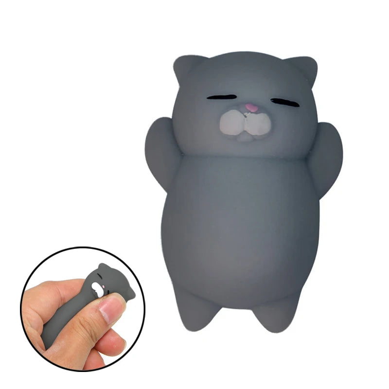 No-EN-Name-Null Kids Multicolor Mini Mochi Squishy Soft Cute Papa Pug Puppies-Cats-Pigs Animals Stretching Pinching Squeeze Plastic-Rubber Activity Toys /Colors-Brown/Black/Light Blue/Pink/White/Yellow/Multicolor/Ages: Over 6 Years Old-Adults