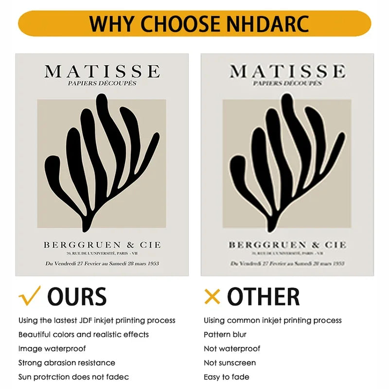 JKPICTURE Modern Art Unframed Rectangle Shaped Scandinavian Abstract HD Canvas Customized Prints/Colors-Black/Beige/White/Multicolor/3 Sizes