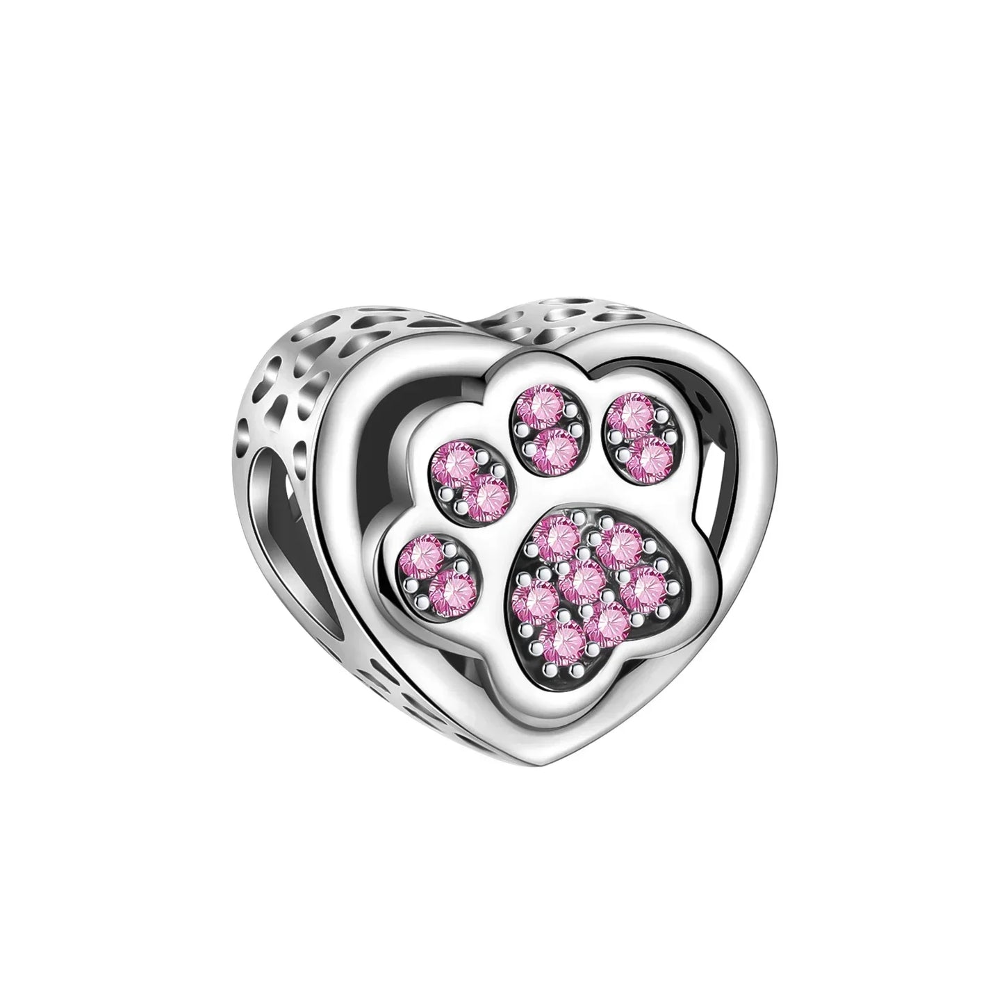 No-EN-Name-Null Women Sterling Silver Enamel Rainbow-Hot Air Balloon Design Fine Imitation Zircon Stone Glass Nuggets Beads Shaped Charms-Pendants/ Colors-Rainbow/Multicolor/Silver/Pink/Animal/Floral