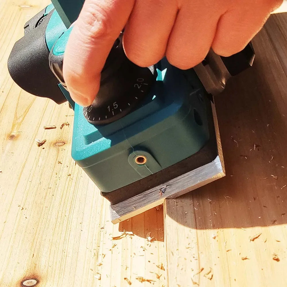 PATUOPRO Electric Brushed Motor Cordless Battery-Powered Rechargeable Wood Cutting Handheld Planers /Adapts To Makita 18V Lithium Battery/NO BATTERY