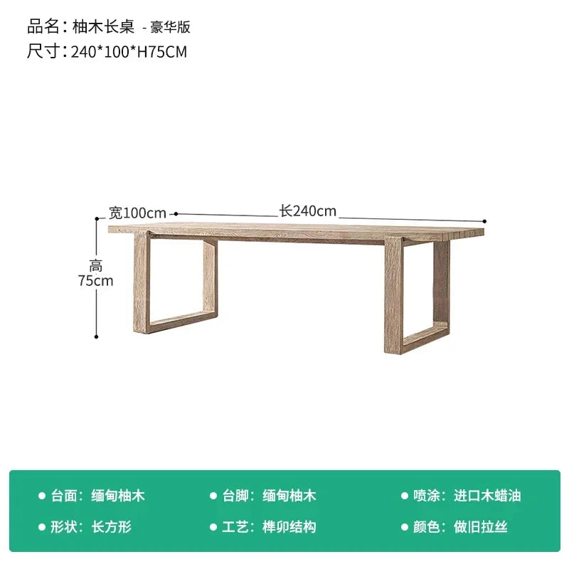 No-EN-Name-Null Outdoor European Free-Standing Brown Rectangle Shaped Wood Frame Table-Bench-Six Mesh Backrest Fabric Beige Cushions Chairs Sets/Colors-Brown/Beige