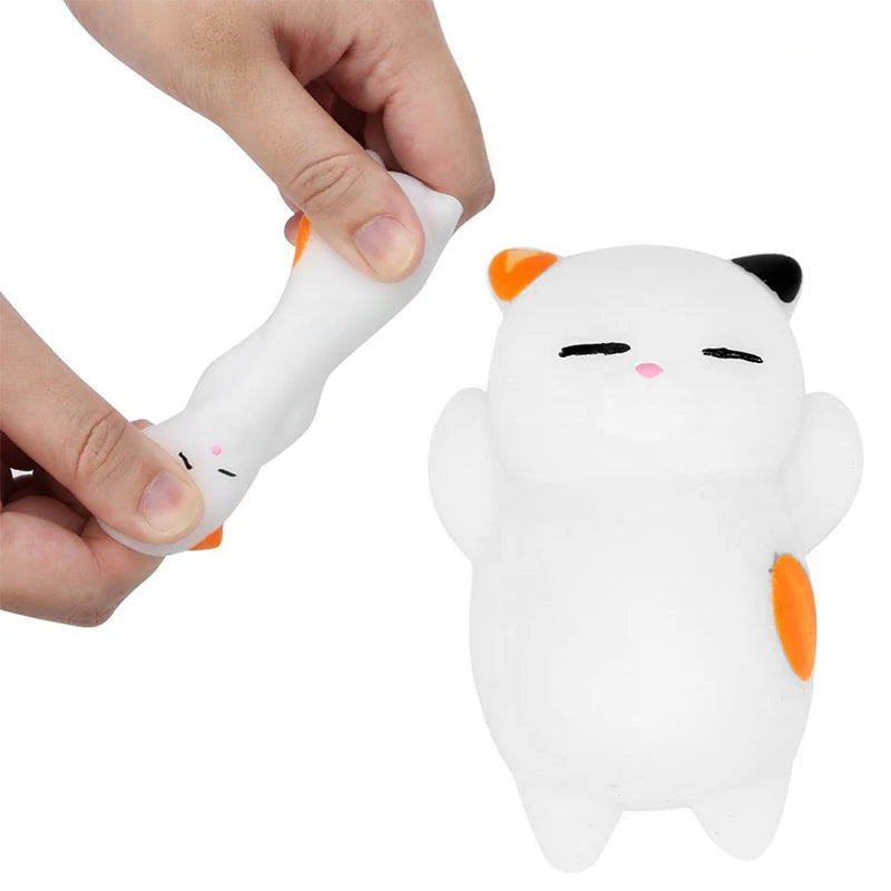 No-EN-Name-Null Kids Multicolor Mini Mochi Squishy Soft Cute Papa Pug Puppies-Cats-Pigs Animals Stretching Pinching Squeeze Plastic-Rubber Activity Toys /Colors-Brown/Black/Light Blue/Pink/White/Yellow/Multicolor/Ages: Over 6 Years Old-Adults